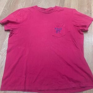 Polo by Ralph Lauren y2k single stitch Red Short Sleeve Tee medium